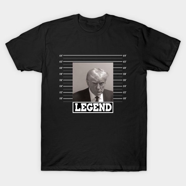 Trump Mugshot President Legend T-Shirt by Imou designs